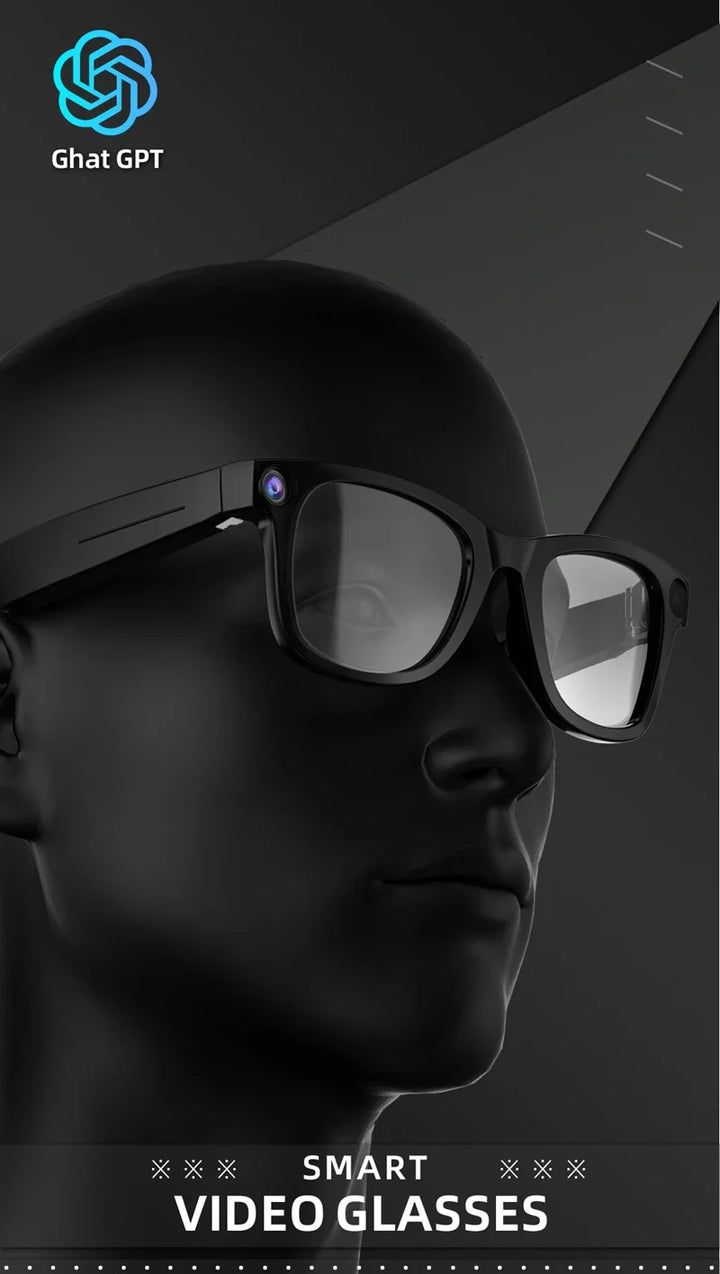 4K AI Smart Glasses with Camera, Voice Assistant &amp; Translation