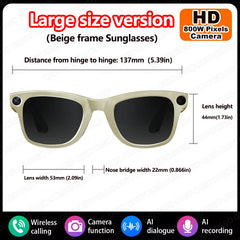 KUMI Meta V1 Smart Glasses Polarized Sunglasses Bluetooth glasses IPX4 Waterproof Open Ear Headphones AI Voice Assistant