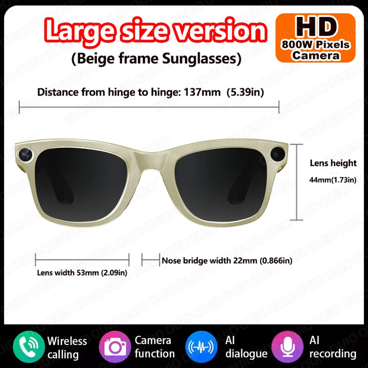 KUMI AI Smart Glasses – Polarized Bluetooth Sunglasses