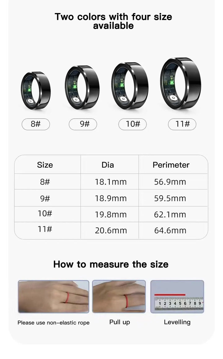 R6Pro Smart Ring for Men and Women – Advanced Health and Fitness Tracker