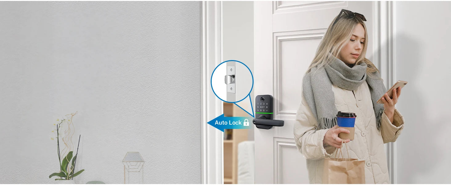 Smart Door Lock with Fingerprint Handle