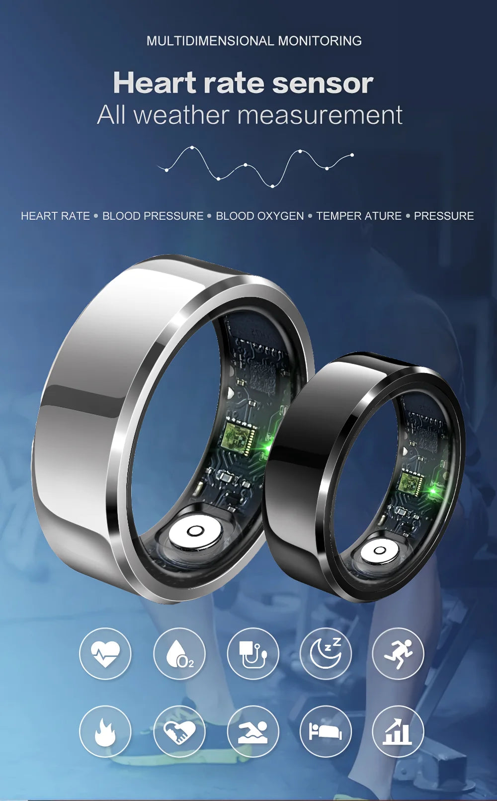 R6Pro Smart Ring for Men and Women – Advanced Health and Fitness Tracker