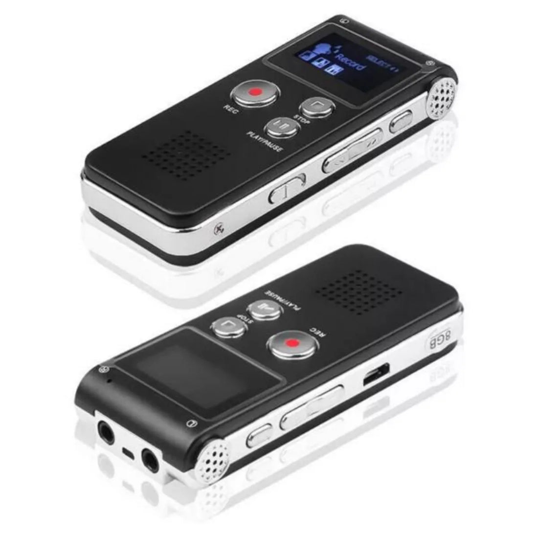 Digital Voice Recorder MP3 Player – 8GB Mini USB Audio Recorder
