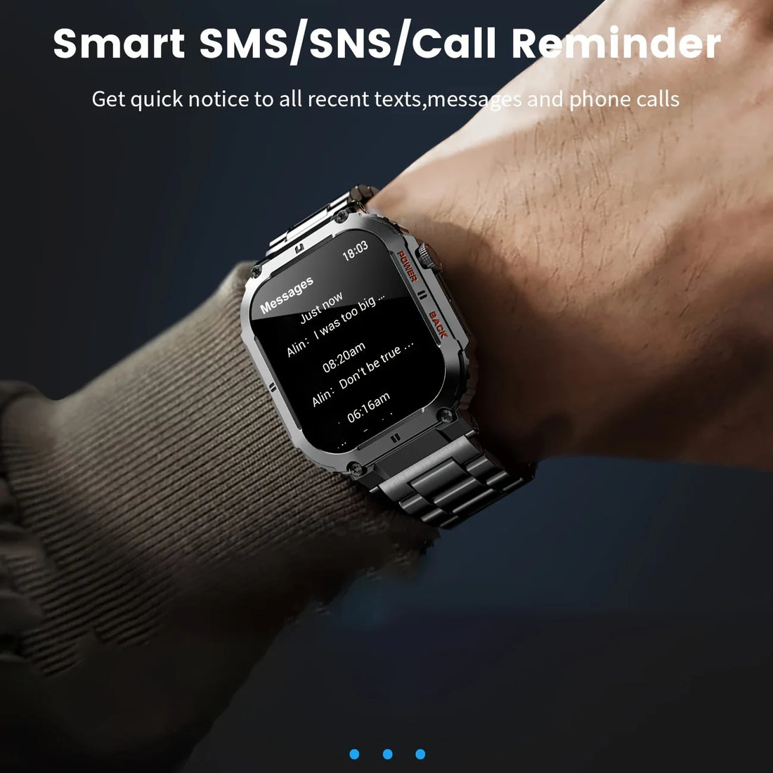 LIGE Outdoor Sports Fitness Smartwatch for Men