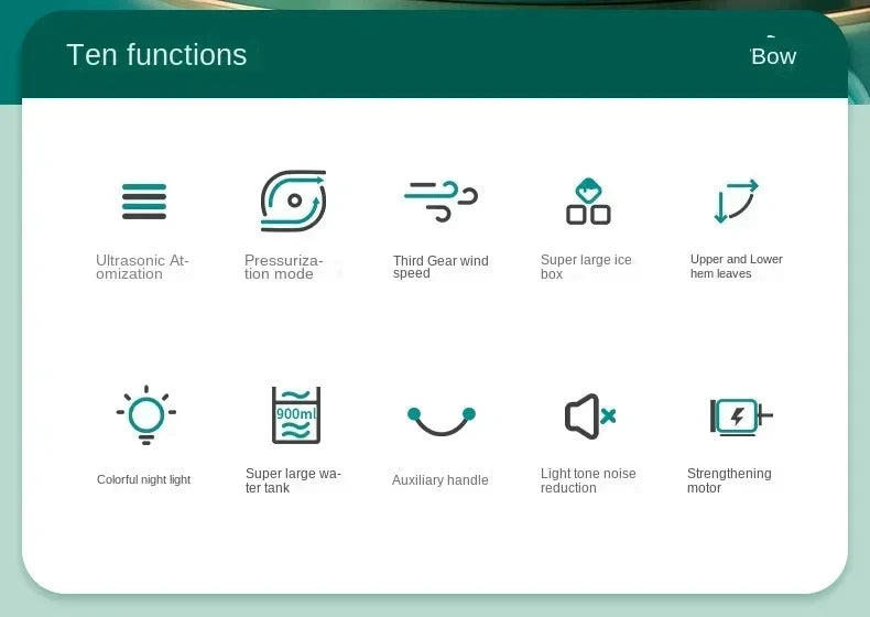 Portable Desktop Air Cooler Fan with Dual Spray & Night Light – 3-Speed Quiet Mist Fan for Home