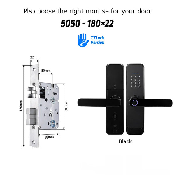 Fingerprint Lock Waterproof Wifi Remote Control Bluetooth TTLock App Card Digital Code Keyless Electronic Smart Door Lock