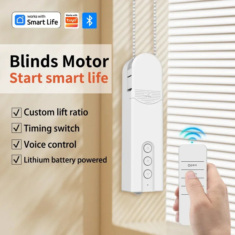 Smart Bluetooth Curtain Motor Electric Curtain Opener Super Silent ，For Bluetooth  APP Short Range Control Compatible with Alexa