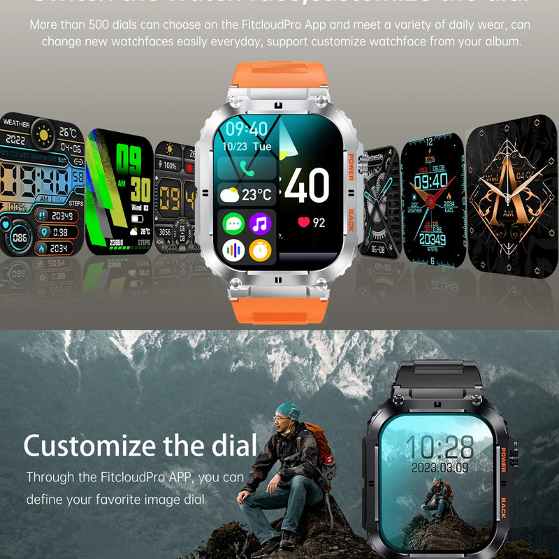 LIGE Outdoor Sports Fitness Smartwatch for Men