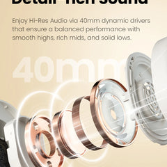 HAYLOU S30 Wireless Bluetooth 5.4 Headphones with ANC & 80H Playtime