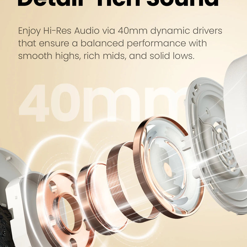 HAYLOU S30 Wireless Bluetooth 5.4 Headphones with ANC & 80H Playtime