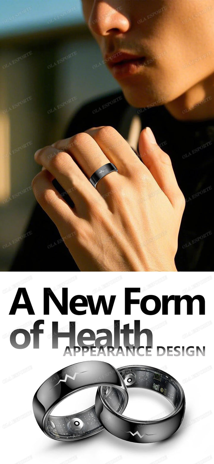 ECG Health Monitoring Smart Ring with Heart Rate &amp; SpO2