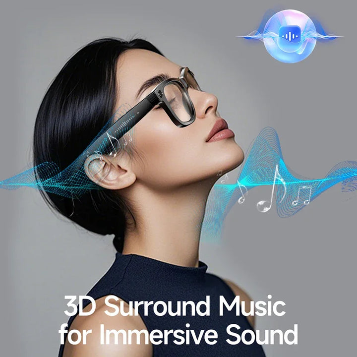 AI camera glasses with real-time translation and wireless audio