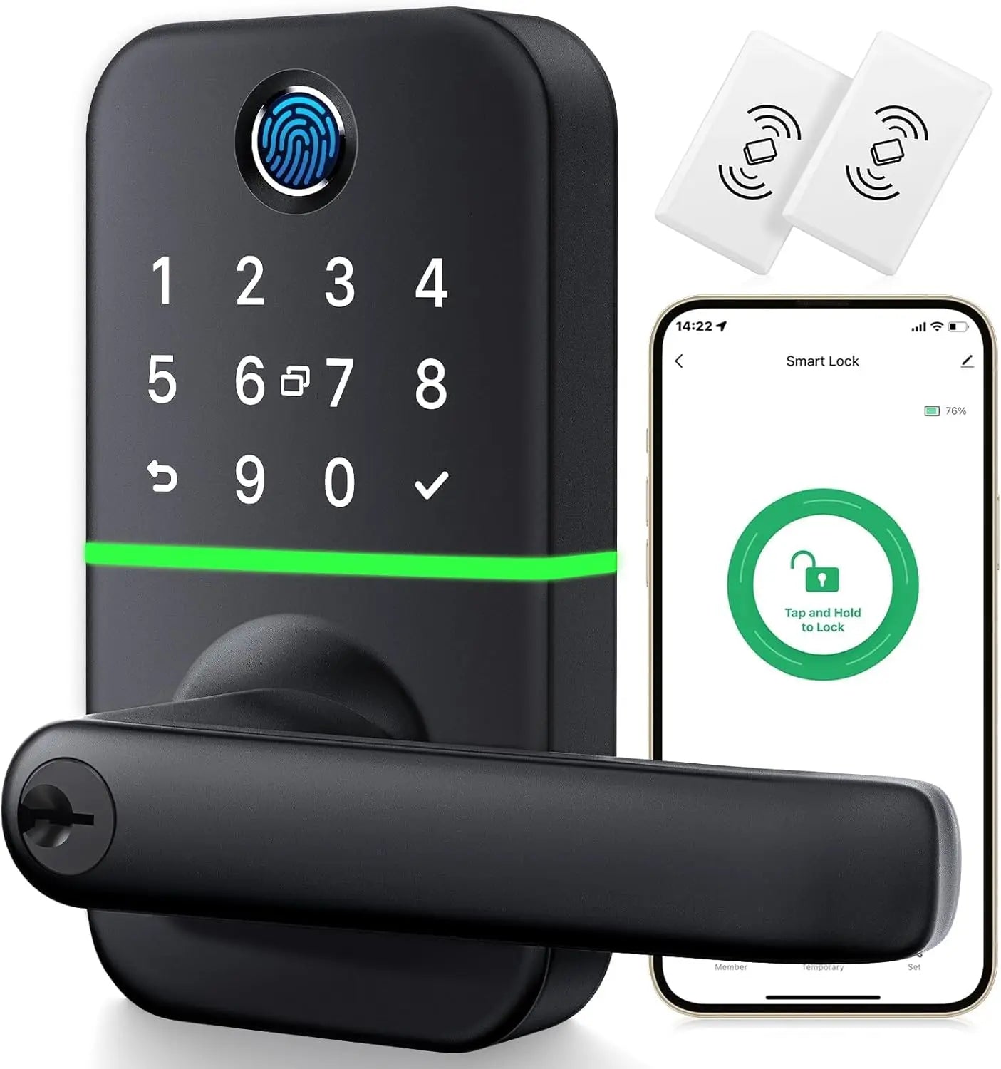 Smart Door Lock with Fingerprint Handle