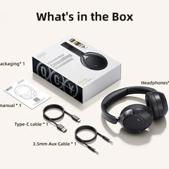 QCY H3 Pro ANC Wireless Headphones – 50dB Noise Canceling, Hi-Res Audio