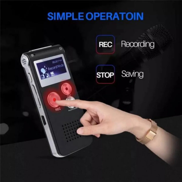 Digital Voice Recorder MP3 Player – 8GB Mini USB Audio Recorder