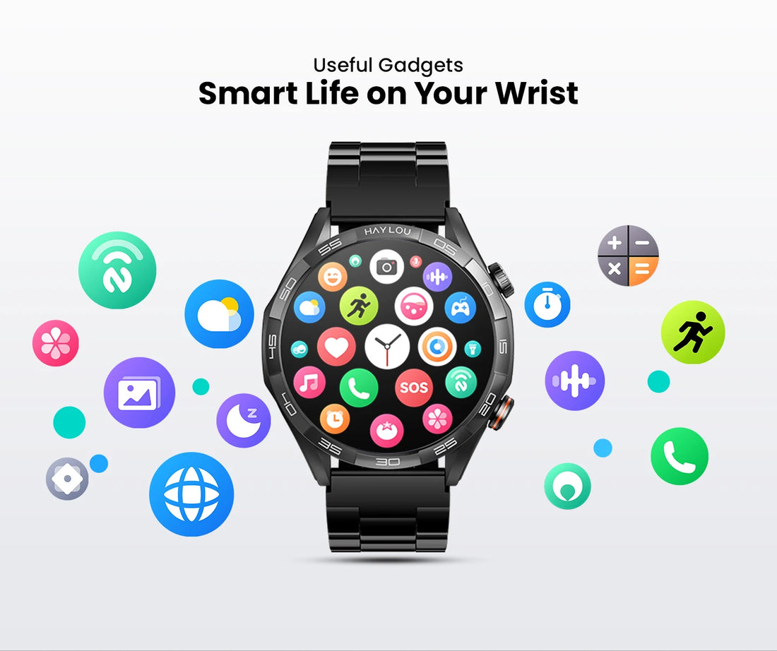 HAYLOU Solar 5 Voice Calling Smartwatch – 1.58" AMOLED, 24H Health Monitor
