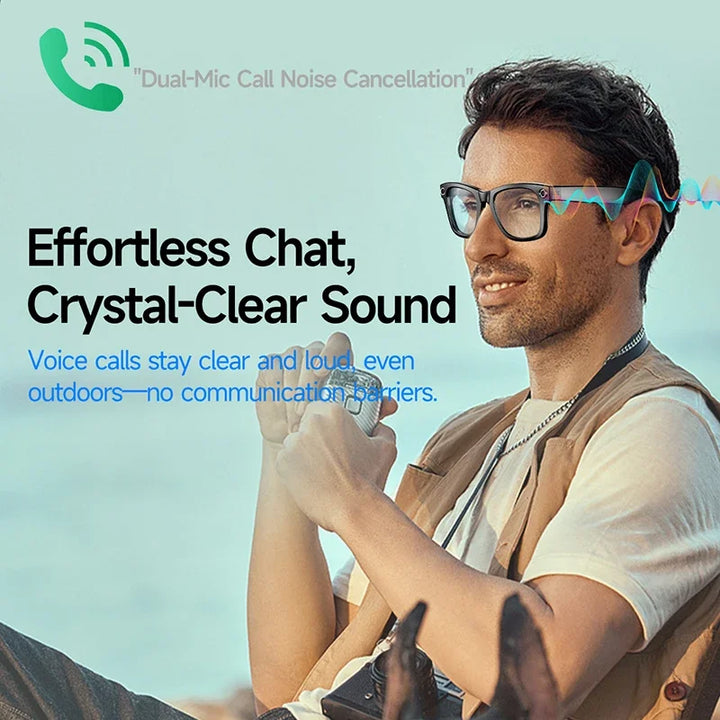 4K AI Smart Glasses with Camera, Voice Assistant &amp; Translation