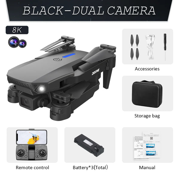 Professional E88 Foldable RC Drone