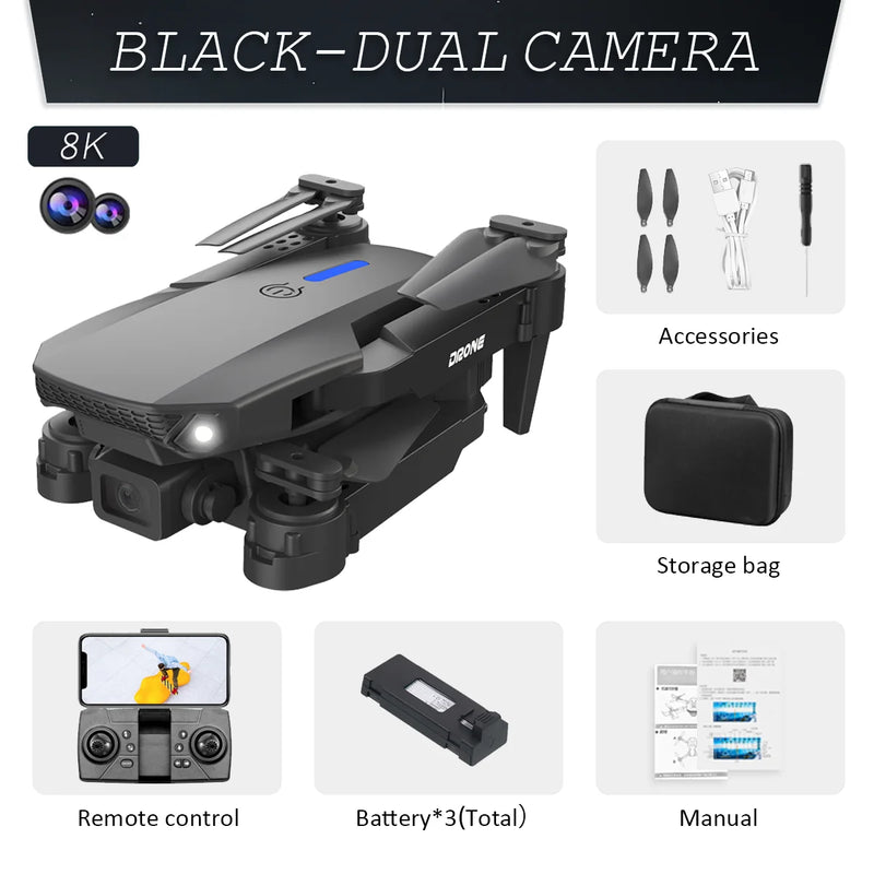 Professional E88 Foldable RC Drone