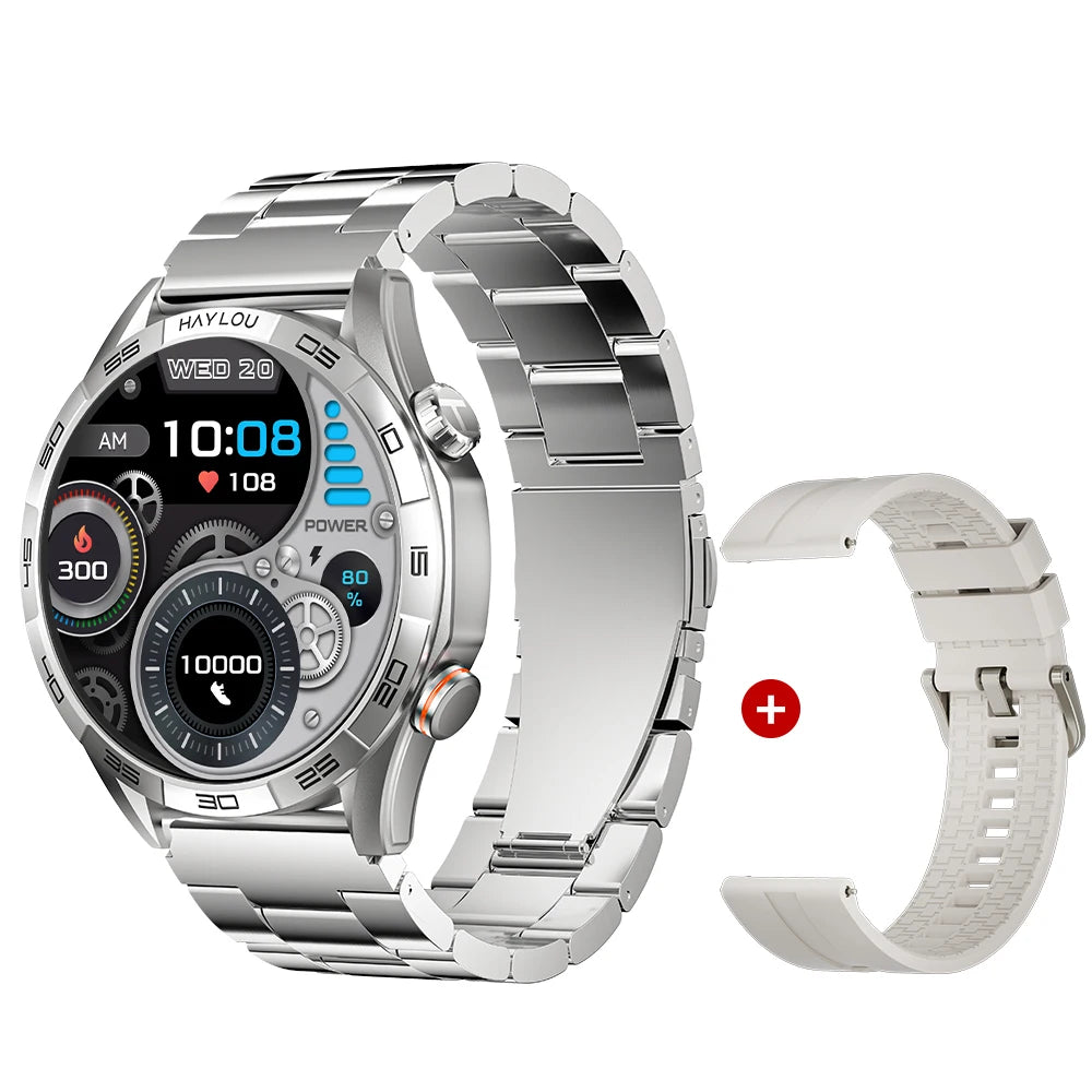 HAYLOU Solar 5 Voice Calling Smartwatch – 1.58" AMOLED, 24H Health Monitor
