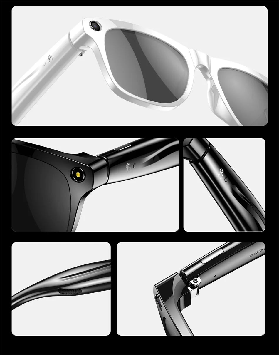 4K AI Smart Glasses with Voice Assistant & 100MP Camera