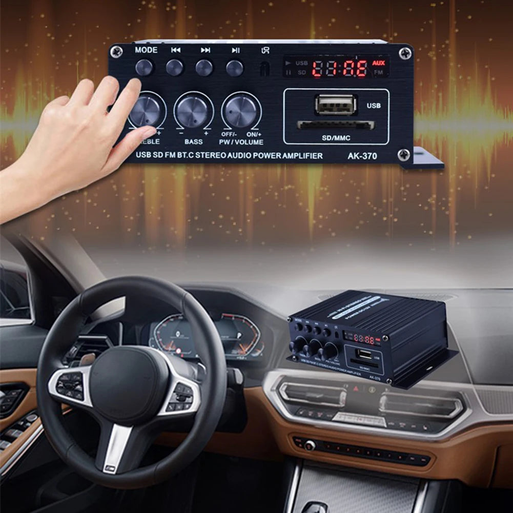 AK-370 2.0 Channel Audio Power Amplifier – 20W+20W, USB OTG Input