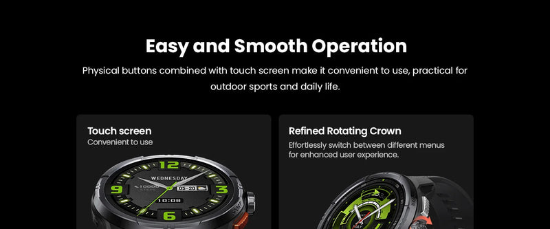 HAYLOU Solar Ultra GPS Smartwatch – 1.6” AMOLED, Bluetooth Calls, 5ATM