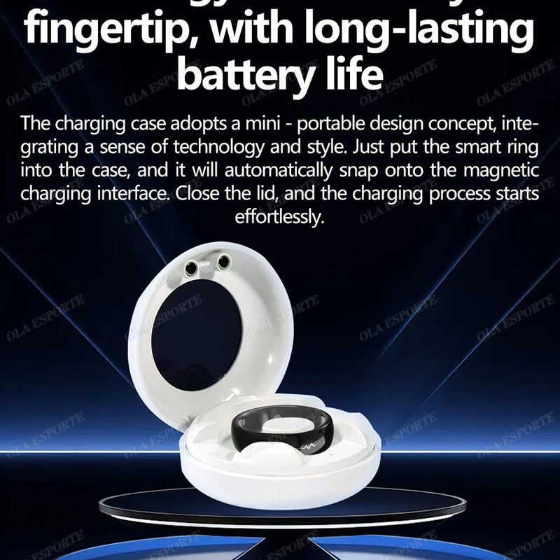 New ECG Monitor Smart Ring 2025 Heart Rate Blood Oxygen Health Monitoring Multi-sport Mode Temperature 3ATM Waterproof Smartring