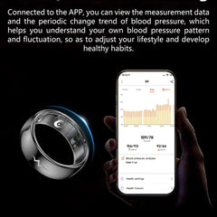 ECG Health Smart Ring – Heart, Blood Oxygen, Sleep Monitor, 5ATM Waterproof