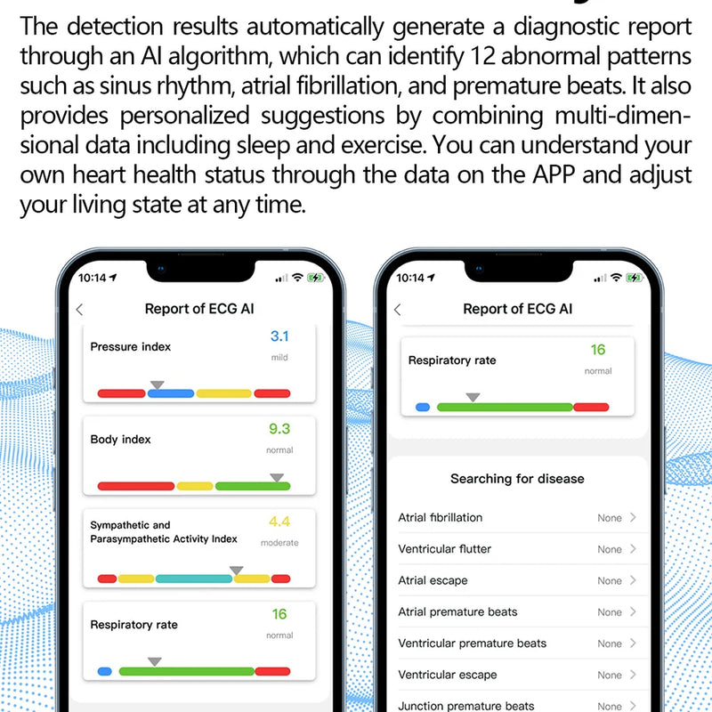 ECG Health Smart Ring – Heart, Blood Oxygen, Sleep Monitor, 5ATM Waterproof