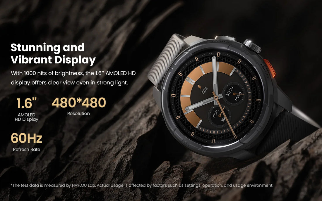 HAYLOU Solar Ultra GPS Smartwatch – 1.6” AMOLED, Bluetooth Calls, 5ATM