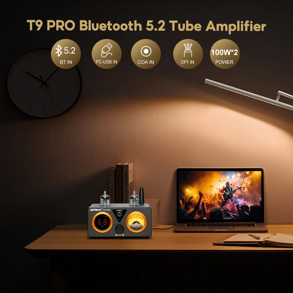 AIYIMA T9 Pro Stereo Vacuum Tube Amplifier
