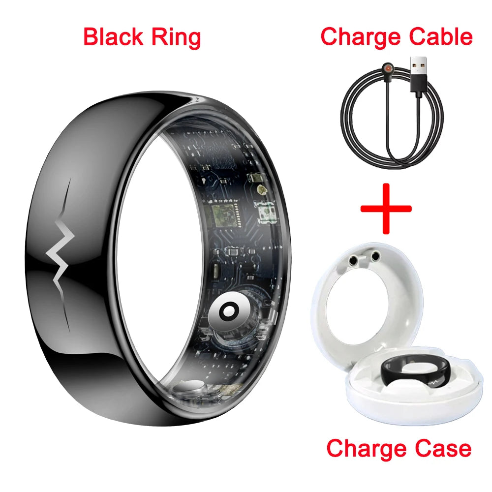 ECG Health Smart Ring – Heart, Blood Oxygen, Sleep Monitor, 5ATM Waterproof