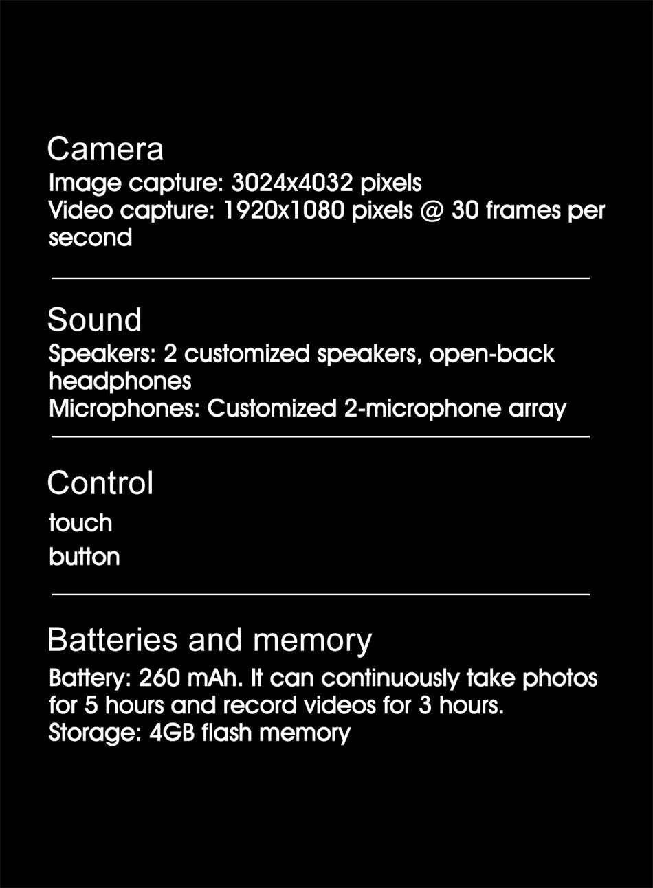 4K AI Smart Glasses with Voice Assistant & 100MP Camera