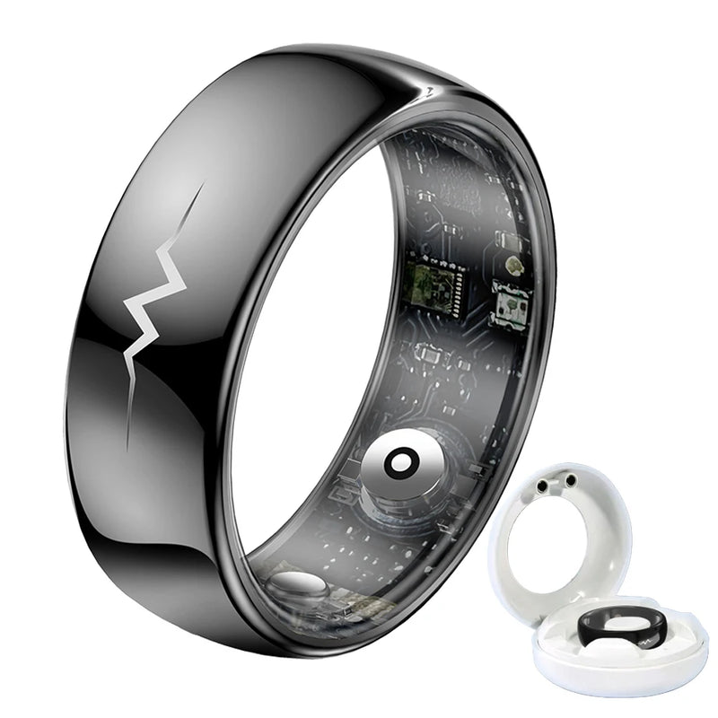 ECG Health Smart Ring – Heart, Blood Oxygen, Sleep Monitor, 5ATM Waterproof