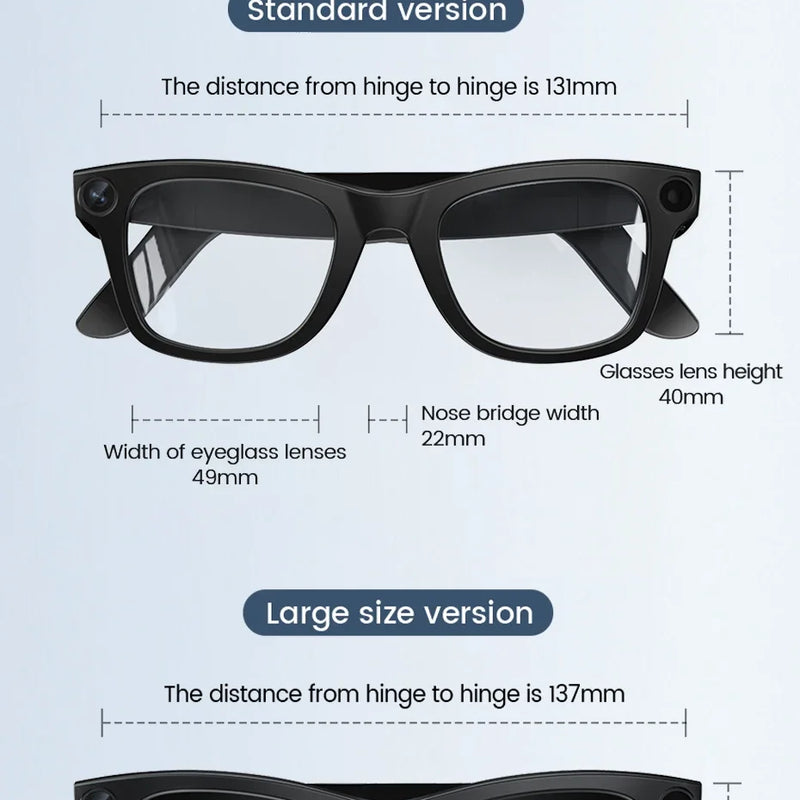 KUMI Meta V1 Smart Glasses Polarized Sunglasses Bluetooth glasses IPX4 Waterproof Open Ear Headphones AI Voice Assistant