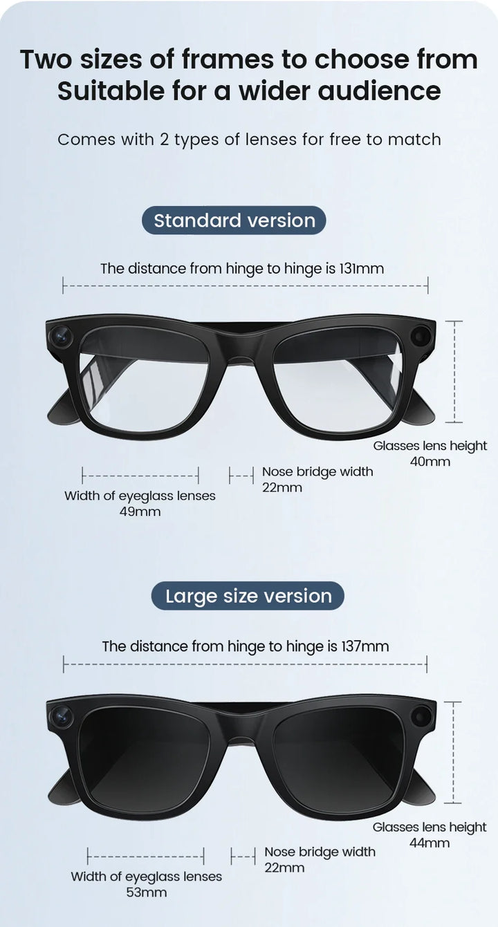 KUMI AI Smart Glasses – Polarized Bluetooth Sunglasses