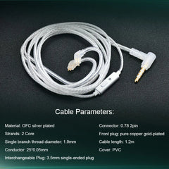 Kinera Celest Wyvern Earphone Cable with Detachable Boom Mic