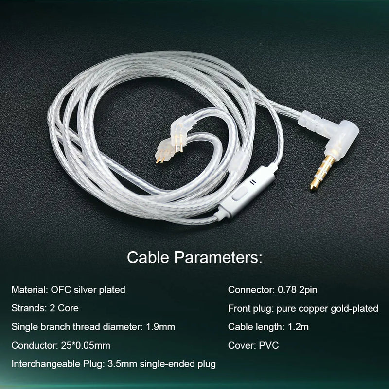 Kinera Celest Wyvern Earphone Cable with Detachable Boom Mic