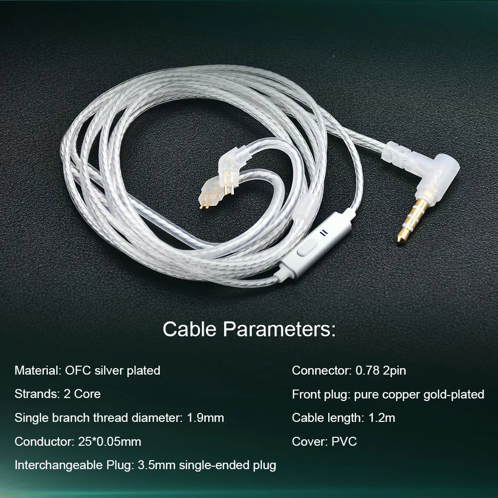 Kinera Celest Wyvern Earphone Cable with Detachable Boom Mic