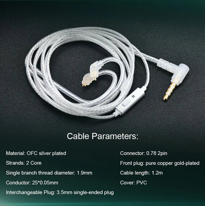 Kinera Celest Wyvern Earphone Cable with Detachable Boom Mic