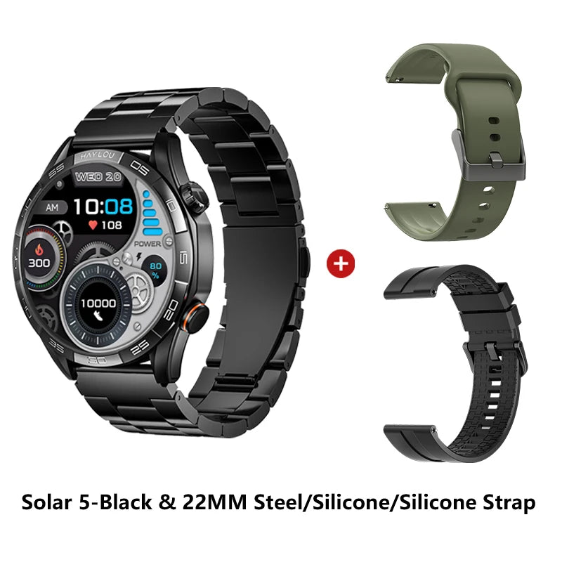 HAYLOU Solar 5 Voice Calling Smartwatch – 1.58" AMOLED, 24H Health Monitor