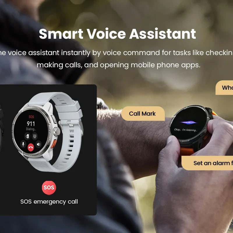 HAYLOU Solar Ultra GPS Smartwatch – 1.6” AMOLED, Bluetooth Calls, 5ATM