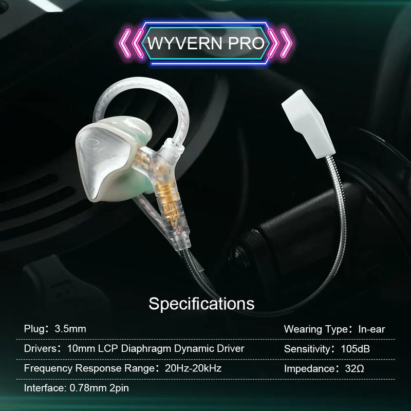 Kinera Celest Wyvern Earphone Cable with Detachable Boom Mic