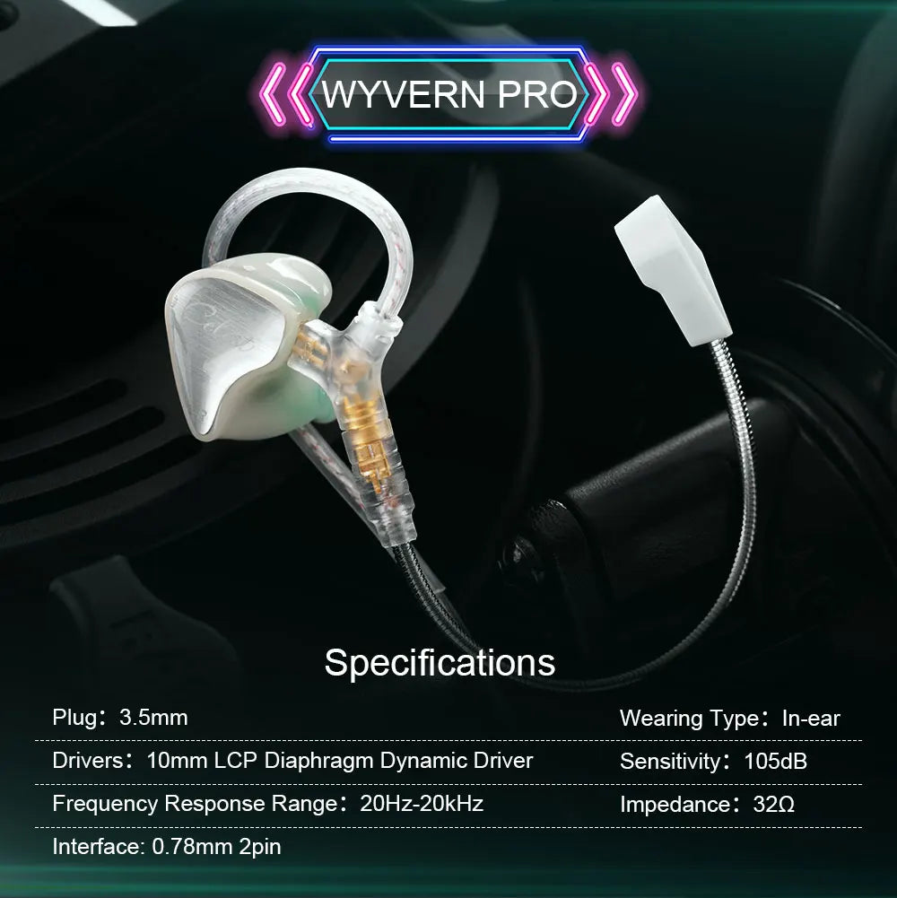 Kinera Celest Wyvern Earphone Cable with Detachable Boom Mic