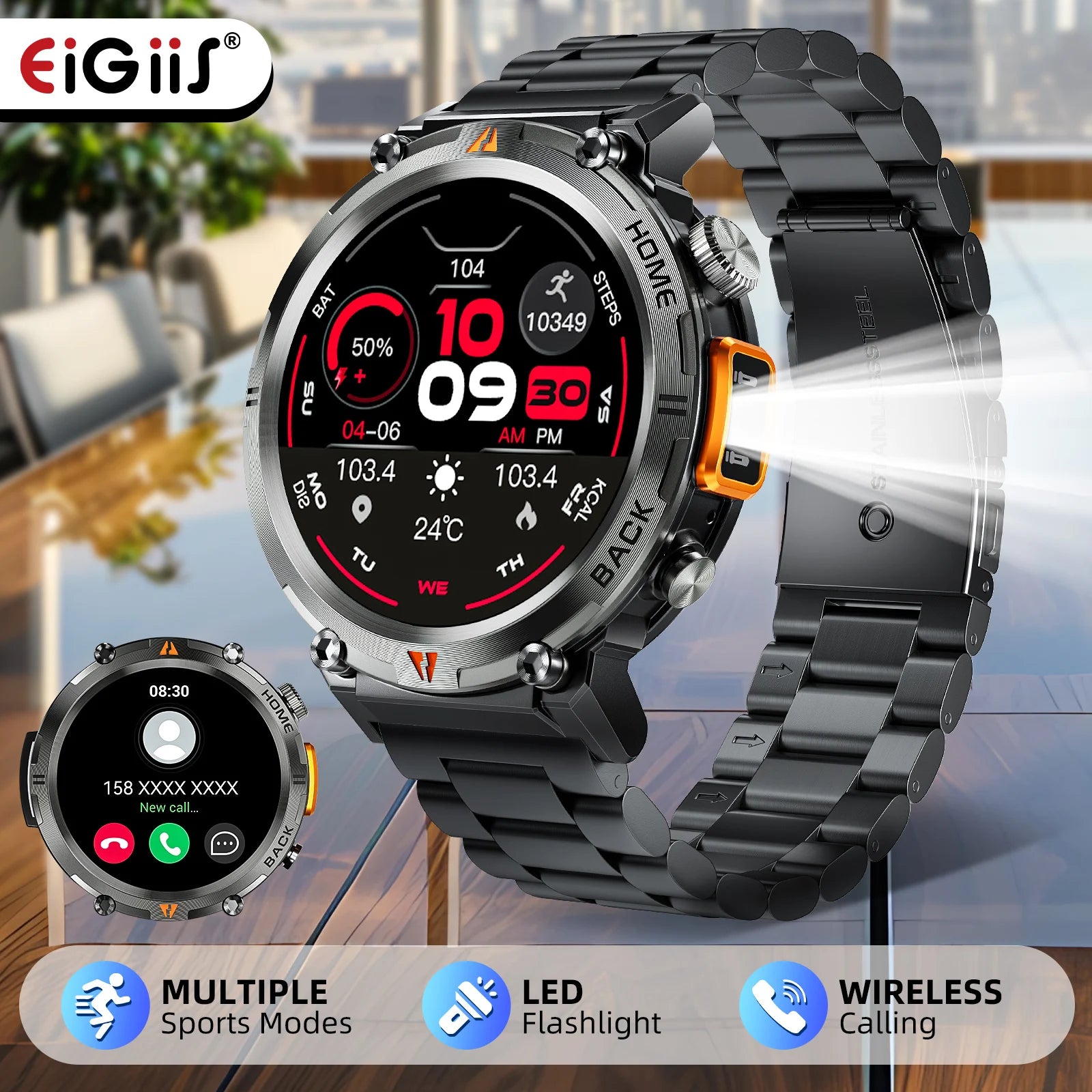 EIGIIS KE3 Bluetooth Call Smartwatch