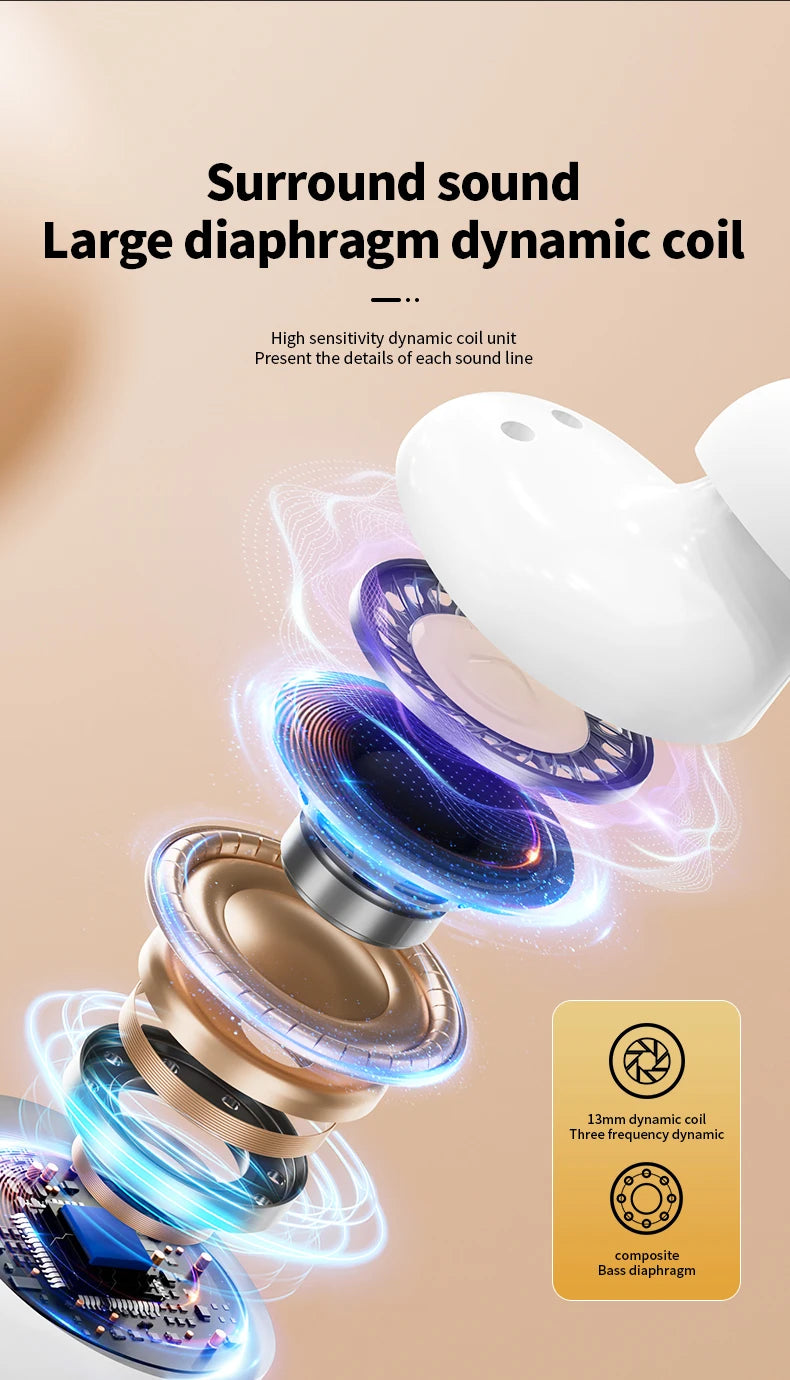 MZYMI S11 ANC True Wireless Earbuds – Bluetooth 5.4, HiFi Sound