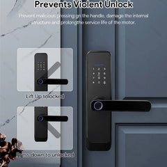 Fingerprint Lock Waterproof Wifi Remote Control Bluetooth TTLock App Card Digital Code Keyless Electronic Smart Door Lock