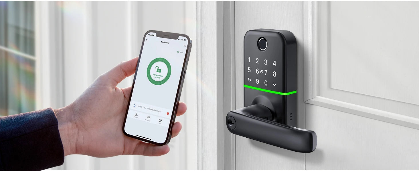 Smart Door Lock with Fingerprint Handle