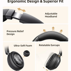 QCY H3 Pro ANC Wireless Headphones – 50dB Noise Canceling, Hi-Res Audio